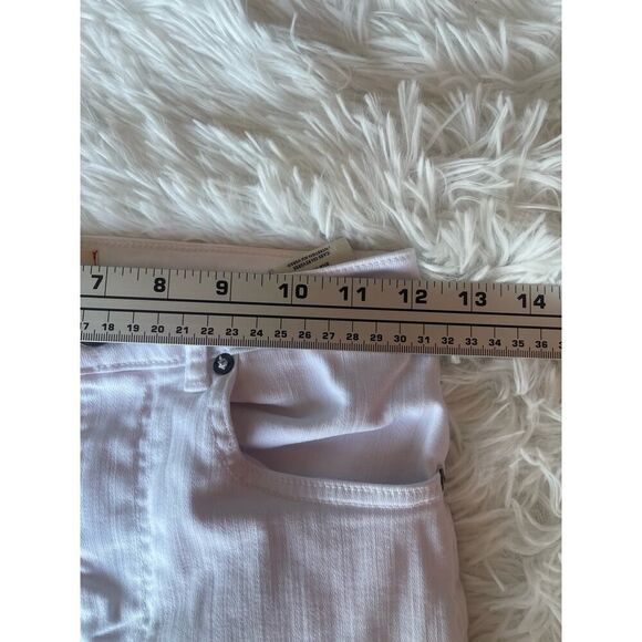 AOLA Jeans Los Angeles Zoe ruffle hem jeans white women’s size 25 - Picture 9 of 12
